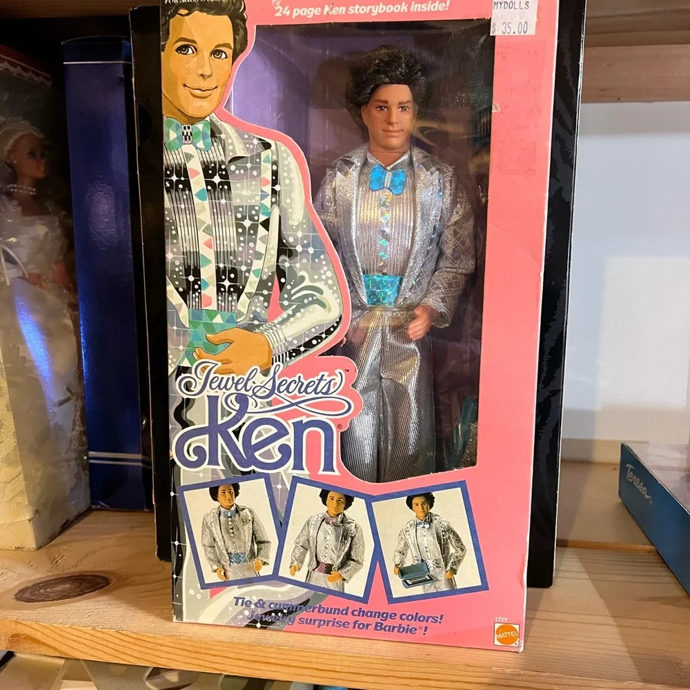 Mattel Jewel Secrets Ken in Shimmering Silver Outfit 1986 NRFB